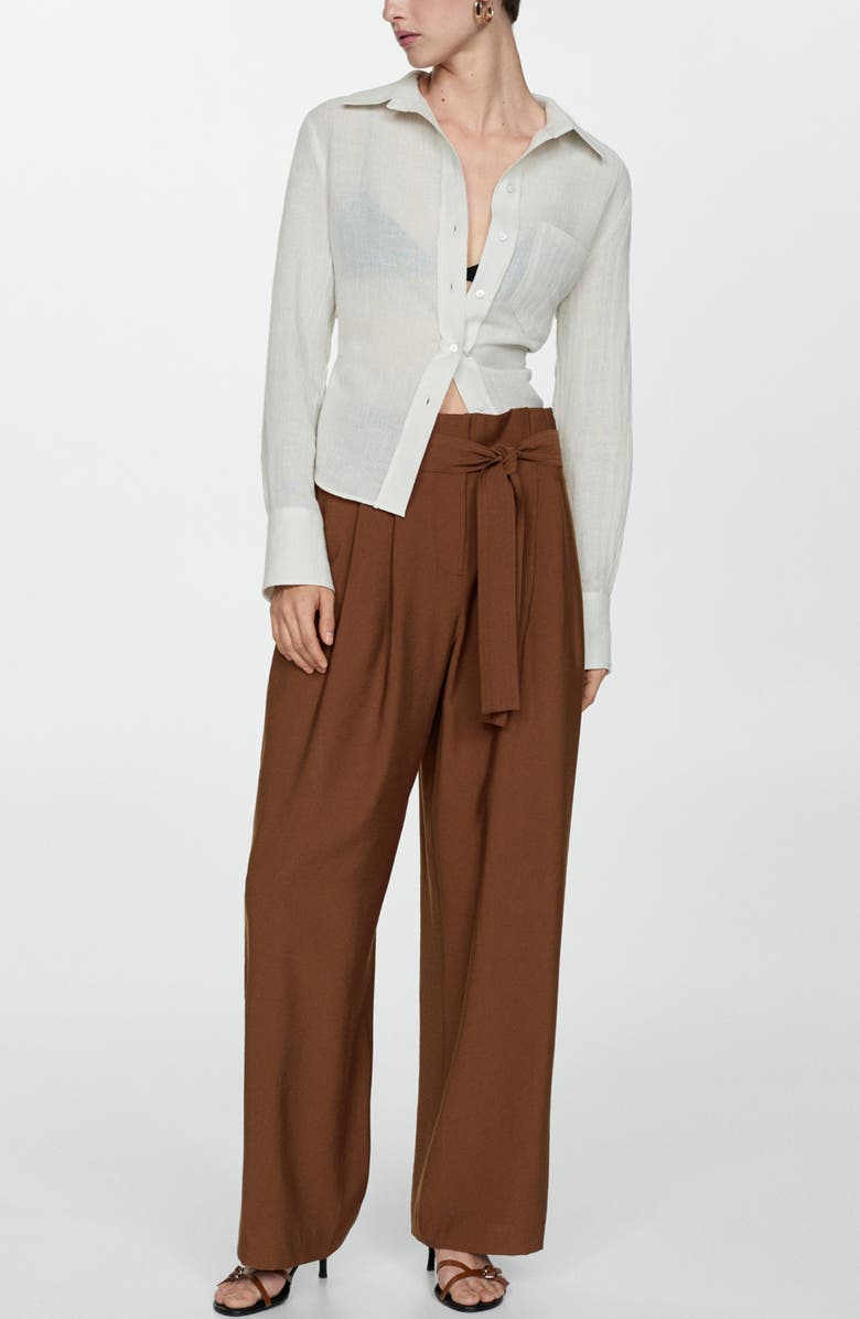 MANGO Straight Leg Pants, Alternate, color, 
