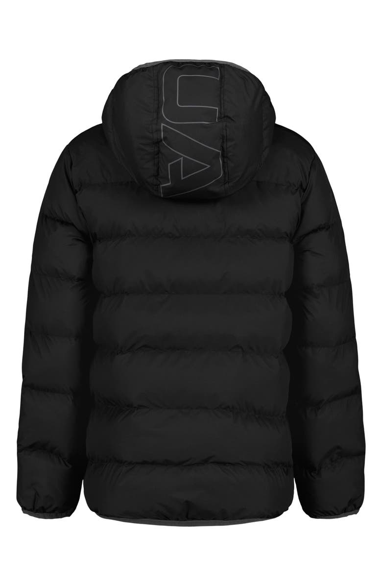 Under Armour Kids' Pronto Hooded Puffer Jacket, Alternate, color, Black