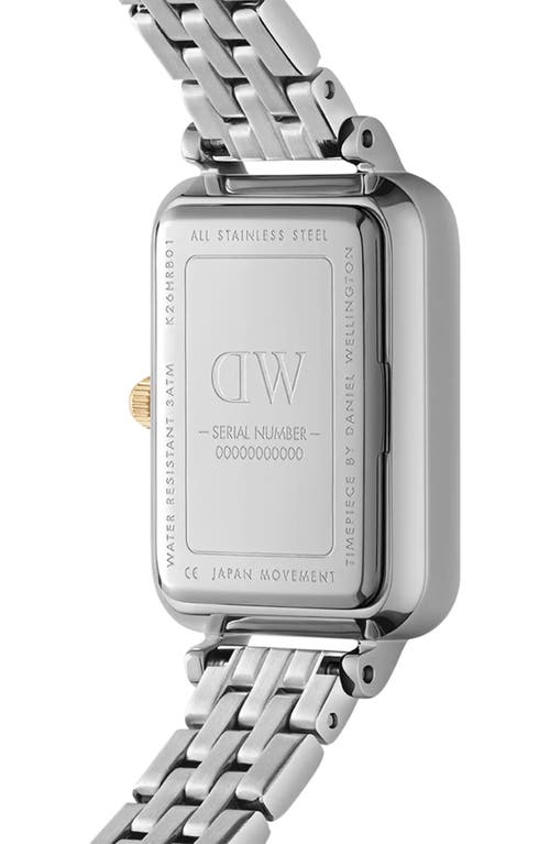 Daniel Wellington Quadro Bracelet Watch, 20mm X 26mm In Metallic
