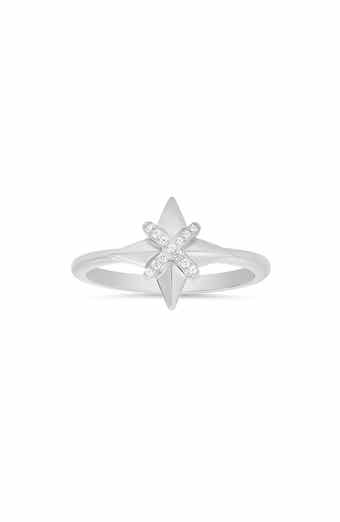Sterling Silver CZ North Star Ring