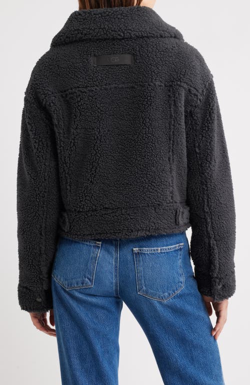 Ugg(r) Frankie Faux Shearling Trucker Jacket In Black