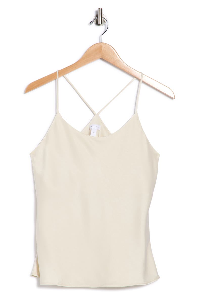 Satin Cami Top, Alternate, color, IVORY DOVE