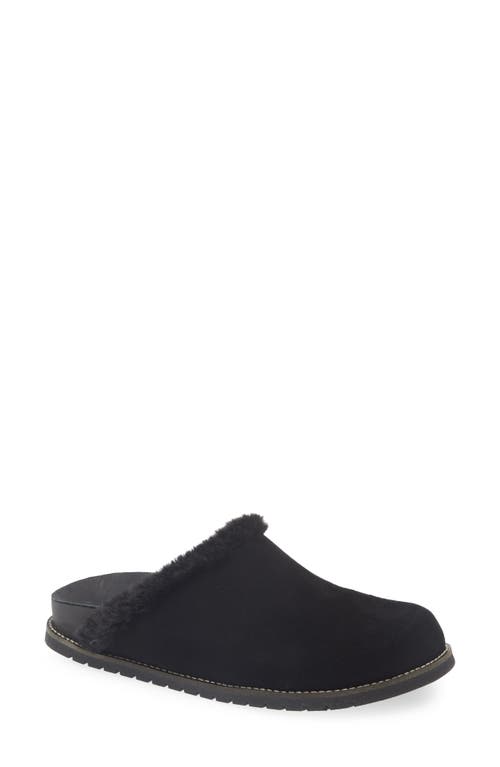 Chocolat Blu Yaro Faux Shearling Trim Muele In Black