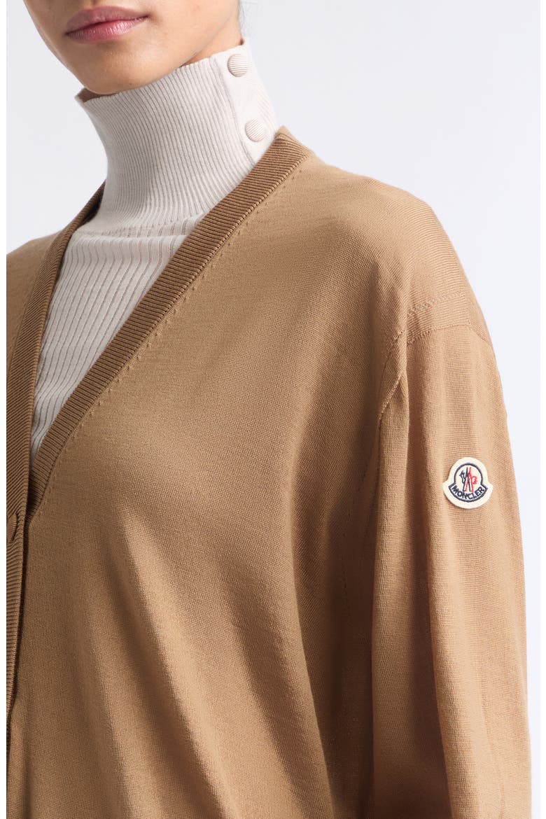 Virgin Wool Cardigan, Alternate, color, BEIGE
