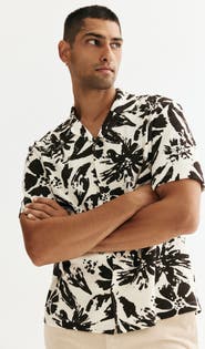 H&M Regular Fit Jacquard Resort Shirt