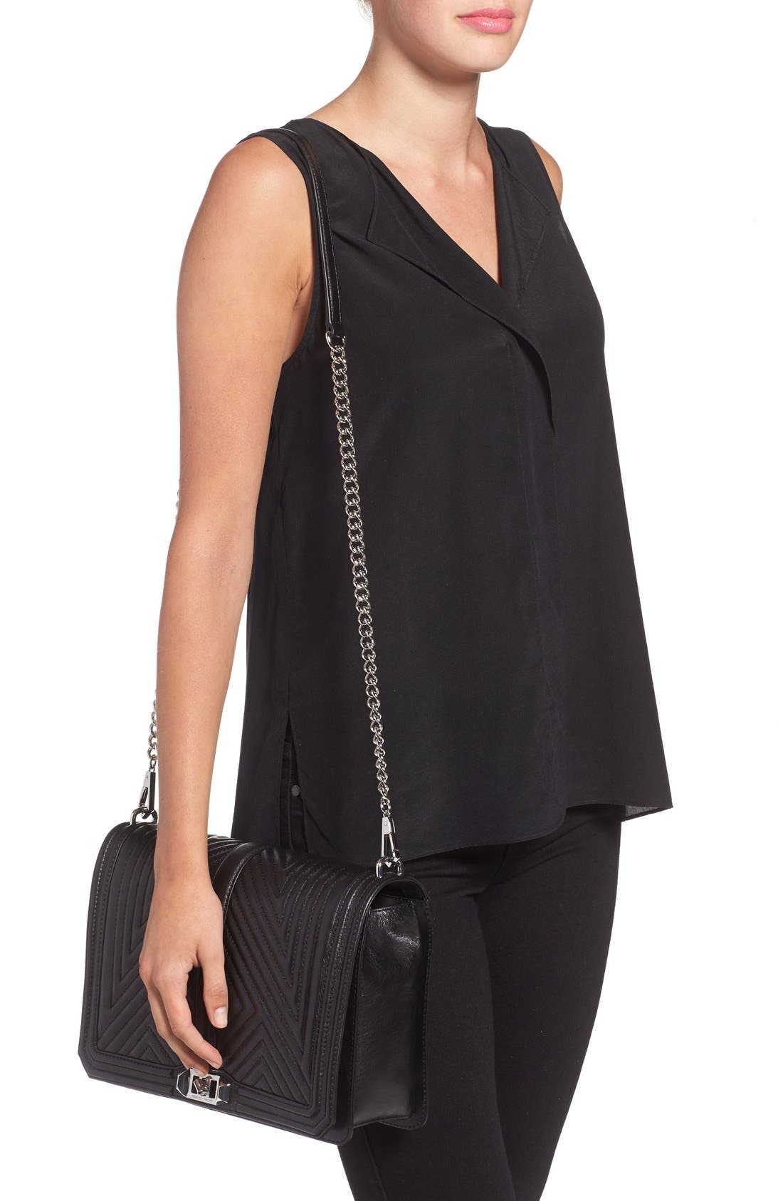 Rebecca Minkoff 'Geo Quilted Love Jumbo' Crossbody Bag, Alternate, color, 