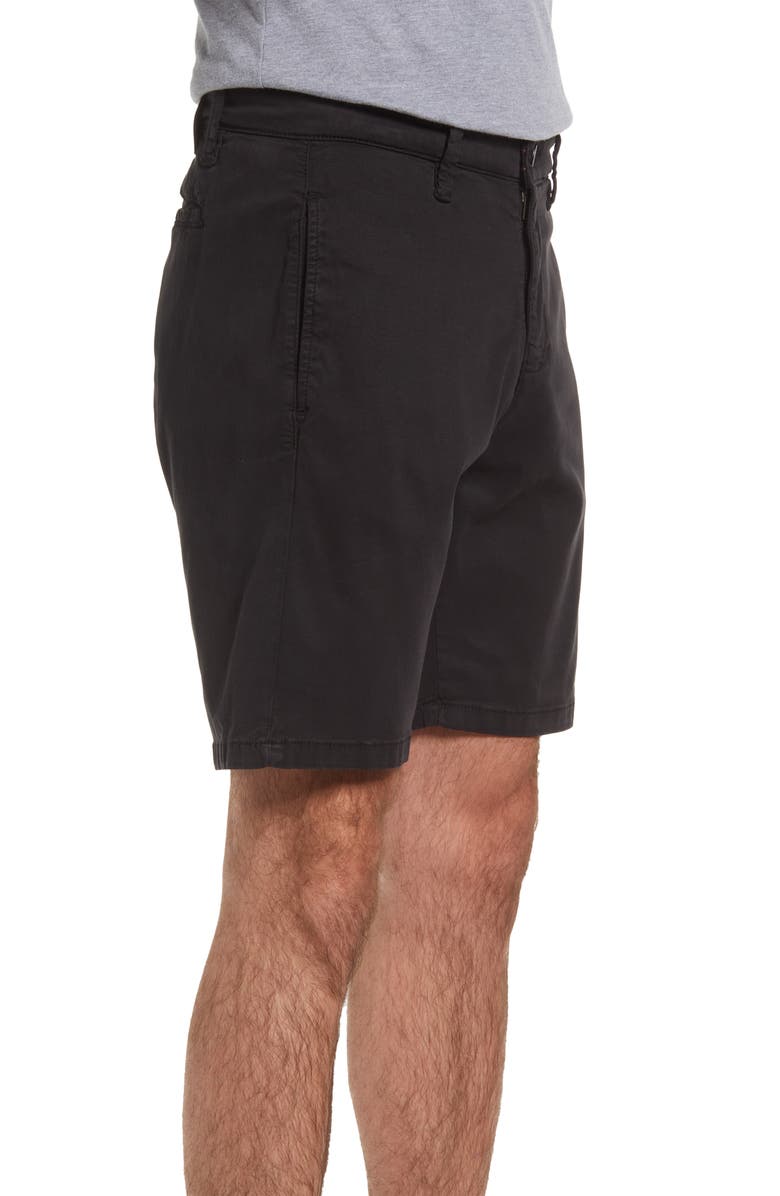 34 Heritage Nevada Soft Touch Stretch Flat Front Shorts, Alternate, color, Black Soft Touch