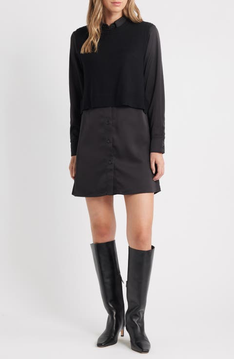 Layered Mixed Media Dress