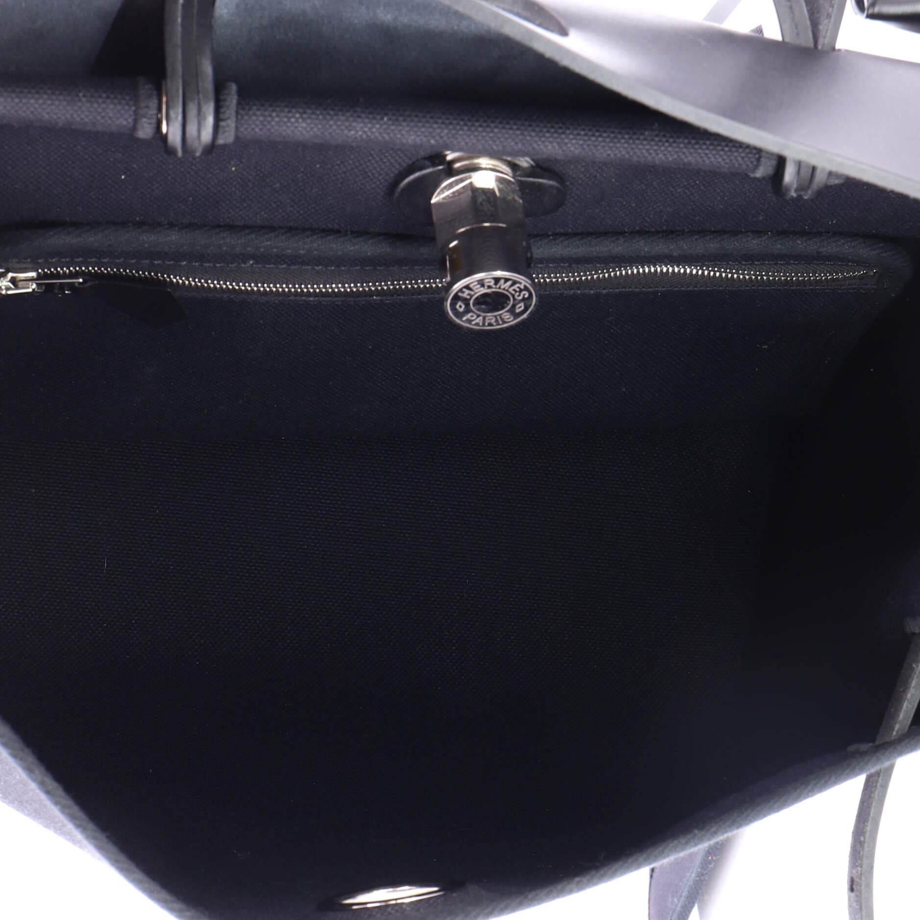 Herbag Zip Leather and Toile 31, Alternate, color, Black