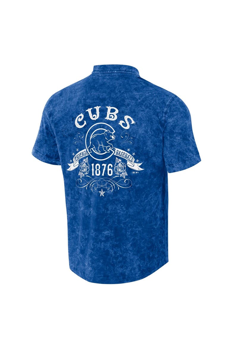 Men's Darius Rucker Collection by Fanatics  Royal Chicago Cubs Denim Team Color Button-Up Shirt, Alternate, color, Royal