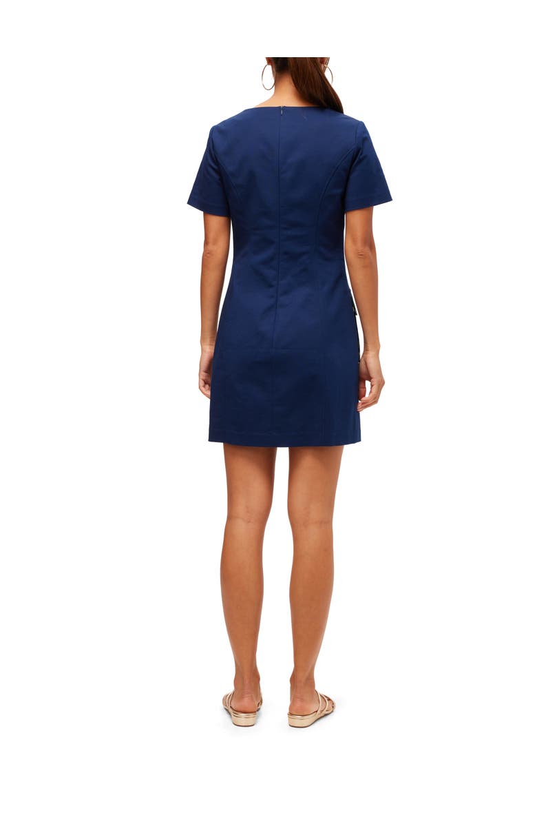 Trina Turk Approach Squre Neck Sheath Dress, Alternate, color, Ink