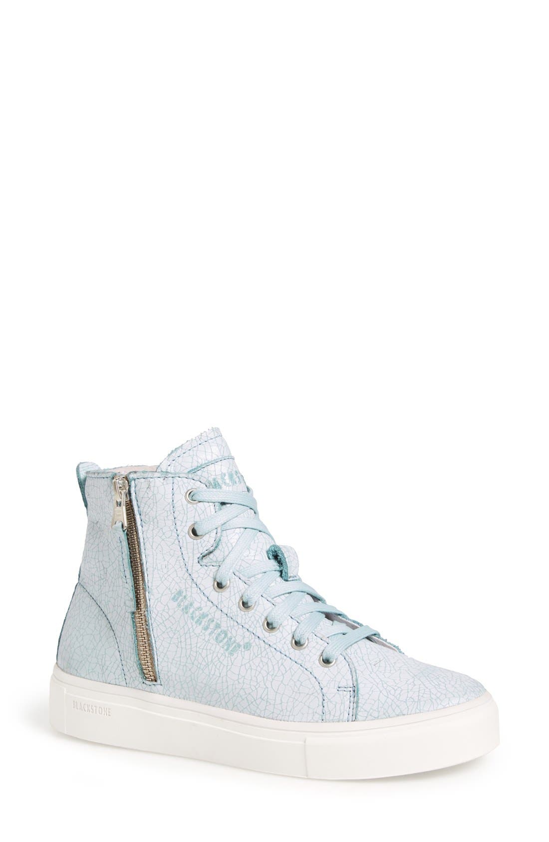 'LL78' Crackled High Top Platform Sneaker, Main, color, SKY BLUE/WHITE