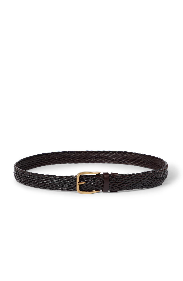 Brunello Cucinelli Calfskin belt, Main, color, Brown