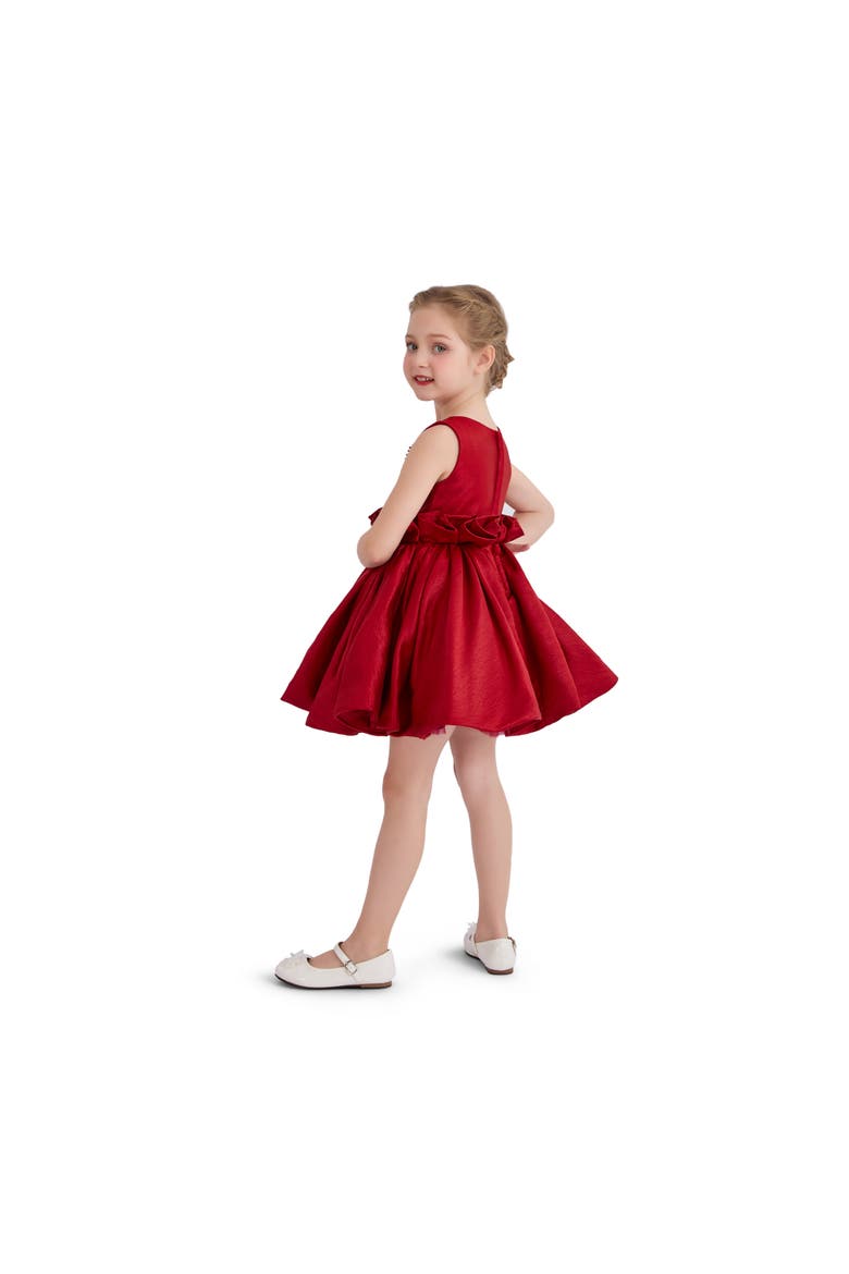Harmony Ruffle Waist Formal Dress, Alternate, color, Red