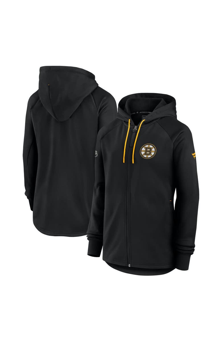 FANATICS Women's Fanatics  Black Boston Bruins Authentic Pro Rink Fleece Full-Zip Jacket, Main, color, Black