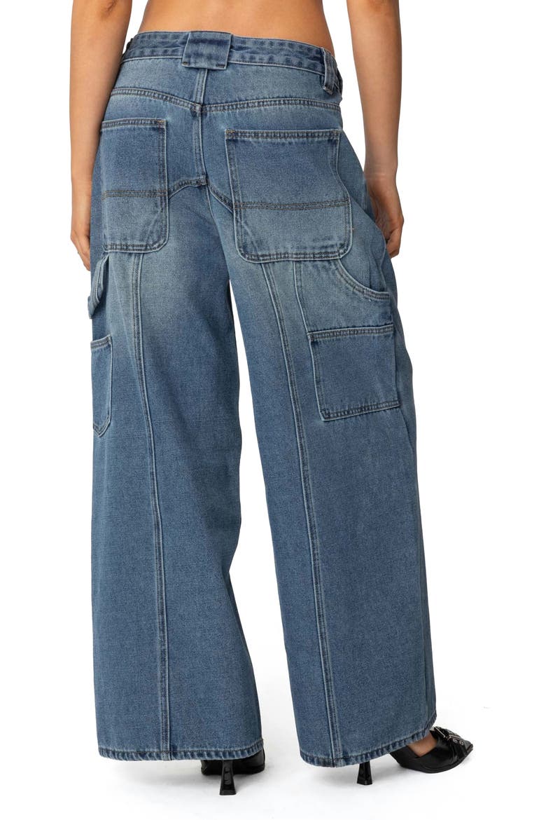 Tal Baggy Low Rise Carpenter Jeans, Alternate, color, BLUE-WASHED