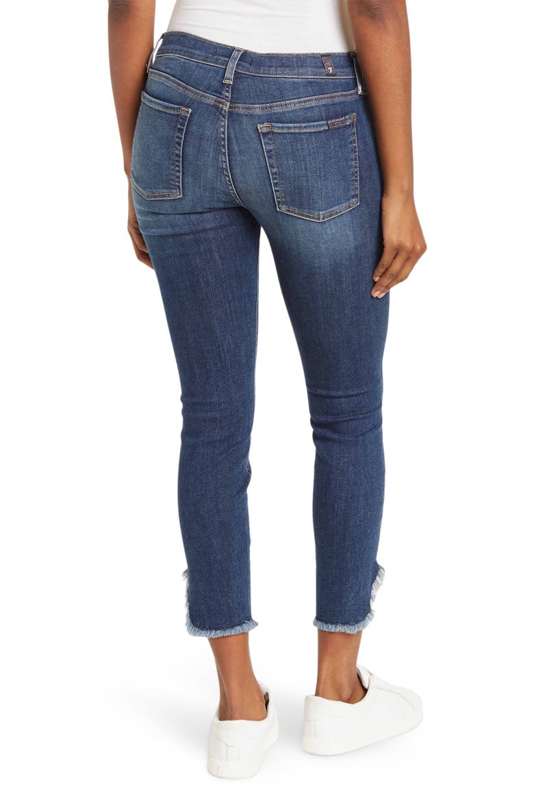 Gwen Frayed Ankle Crop Tulip Hem Skinny Jeans, Alternate, color, TERRACEDES