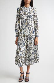 Ulla Johnson Laurentine Floral Print Long Sleeve Dress