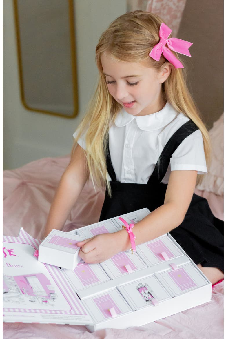 Eloise Velvet Hair Bow Barrette Set, Alternate, color, Pink and Hot Pink