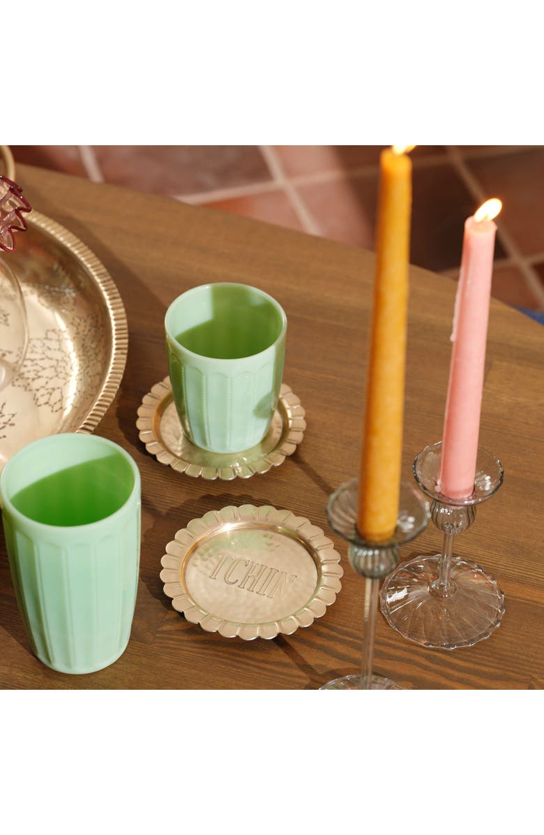 Zsa Zsa Zsu Henan Glass Water Glass 8 Oz. Set Of 4, Alternate, color, Green