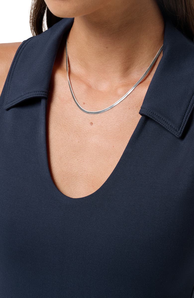 TravisMathew Friday Ponte Sleeveless Polo, Alternate, color, Navy Blazer