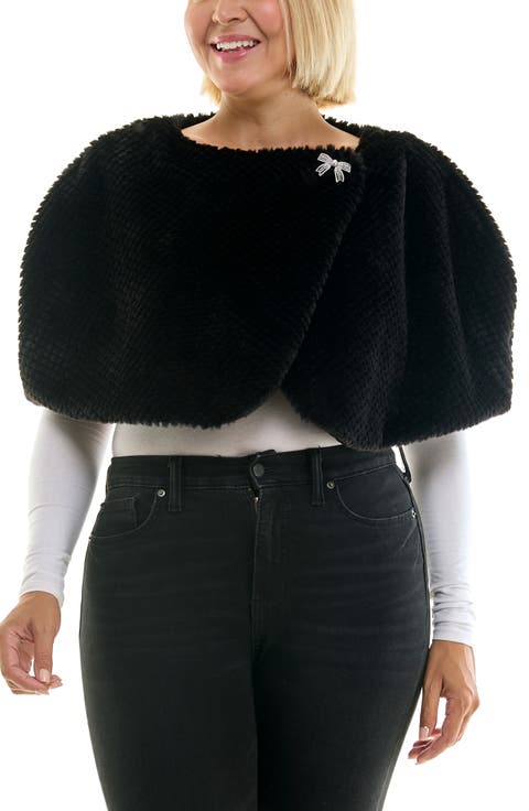 Faux Fur Wrap Capelet