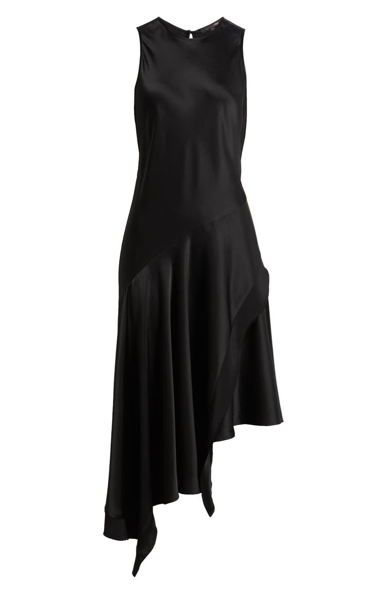 KOBI HALPERIN Thea Asymmetric Hem Sateen Dress, Alternate, color, 