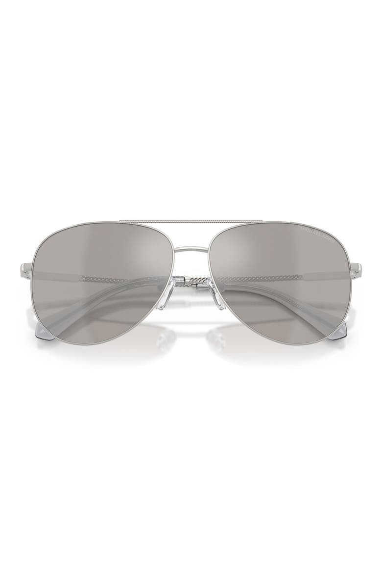 Perledo 58mm Pilot Sunglasses, Alternate, color, SILVER