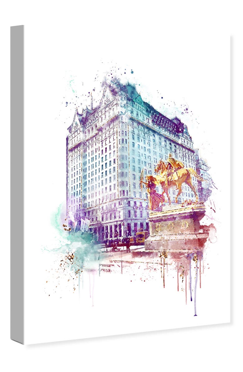 Oliver Gal Plaza Night Canvas Wall Art, Alternate, color,