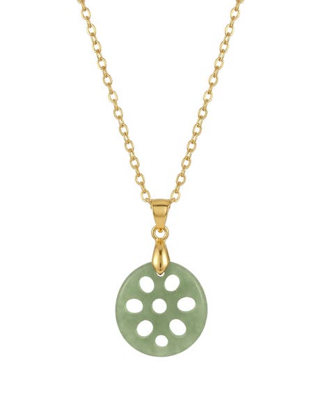 Lotus root Jade pendant necklace