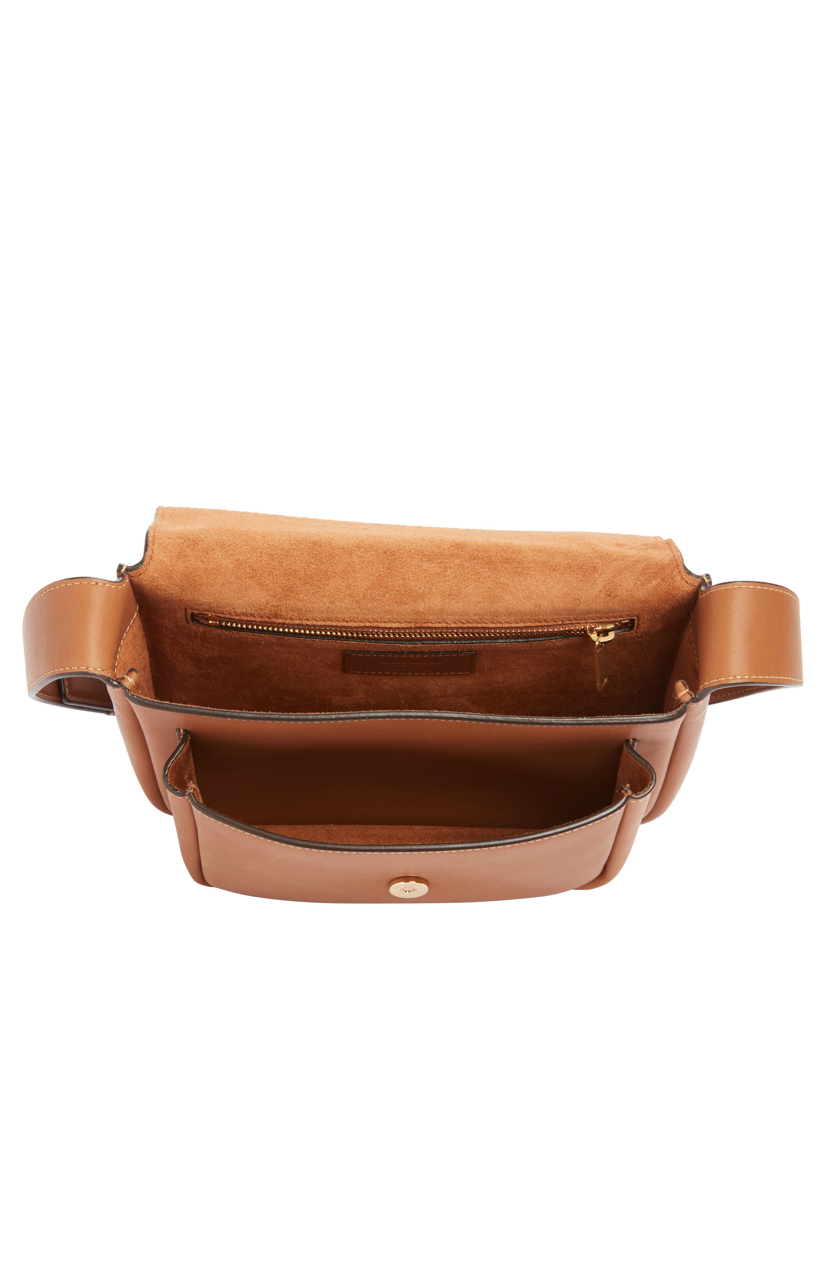 Saint Laurent Small Niki Leather Shoulder Bag, Alternate, color, Brick