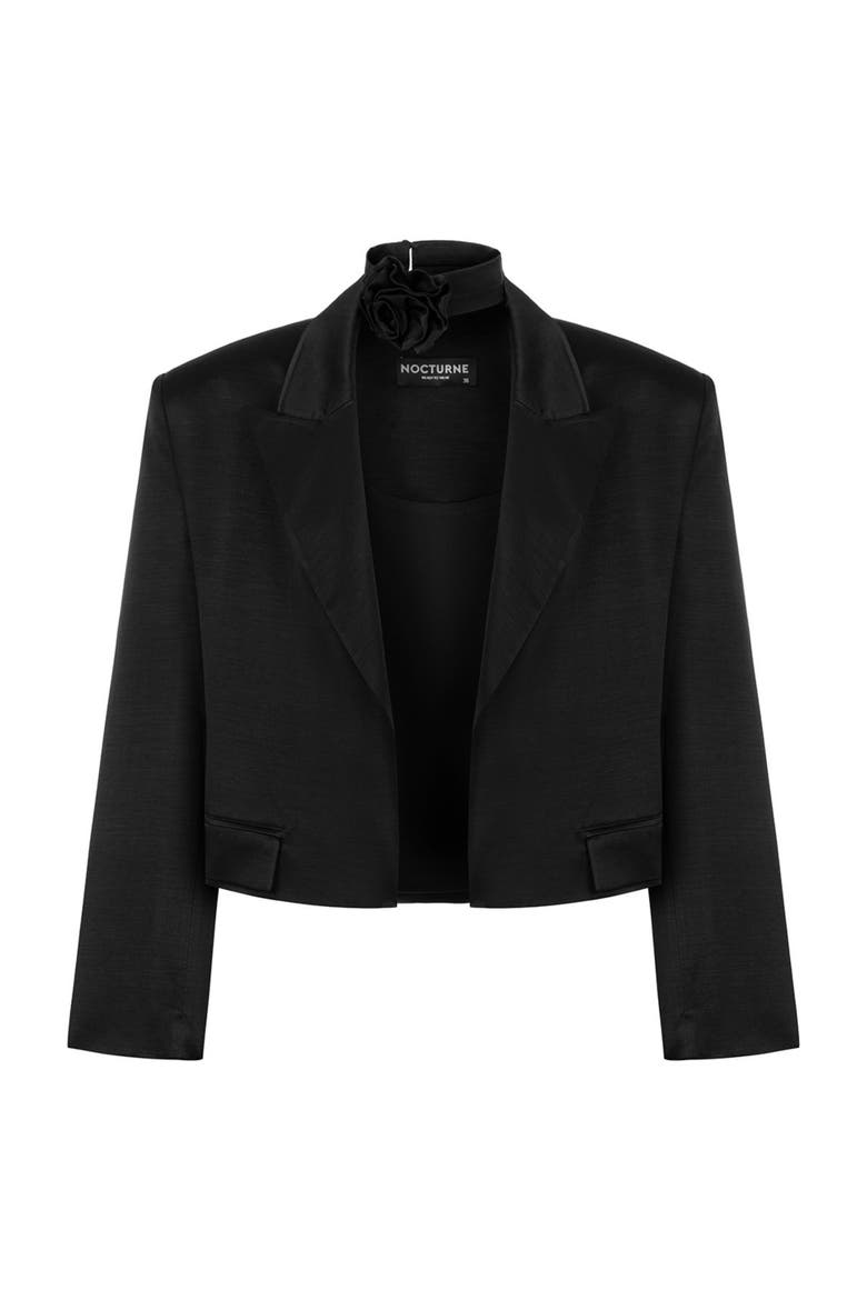 Double-Breasted Short Jacket, Alternate, color, Black