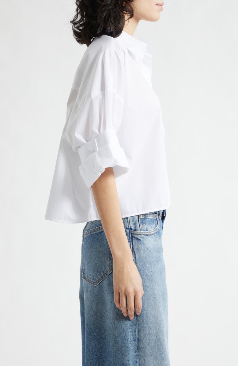 TWP Next Ex Crop Button-Up Shirt, Alternate, color, White