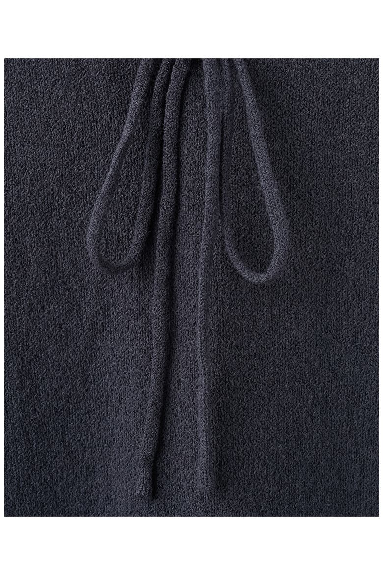 Bow Halter Minidress, Alternate, color, CHARCOAL