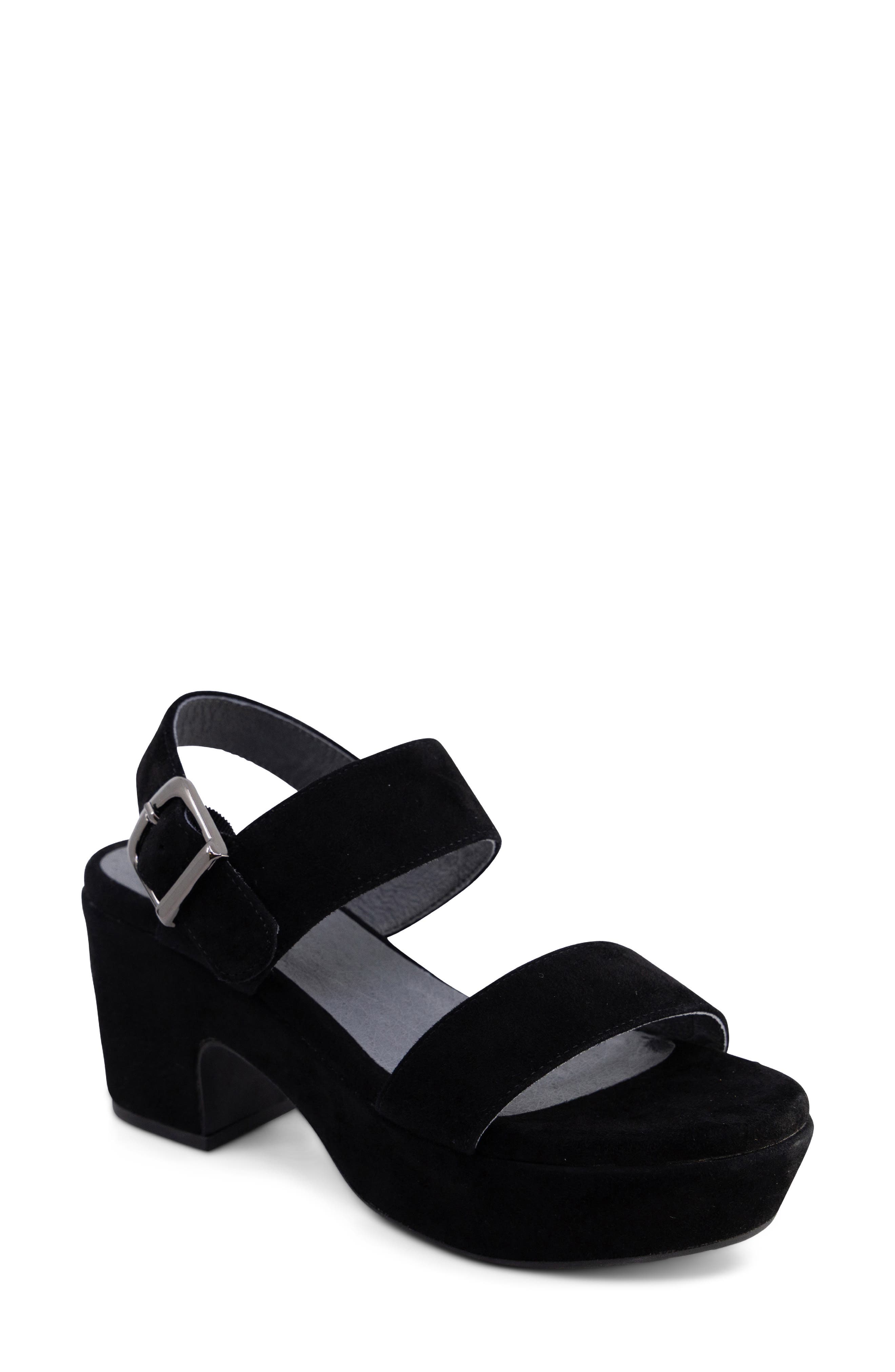 Chocolat Blu Gardina Slingback Platform Sandal, Main, color, Black Suede