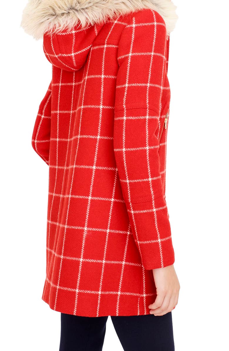 J.CREW FACTORY J.Crew Windowpane Check Chateau Parka, Alternate, color,