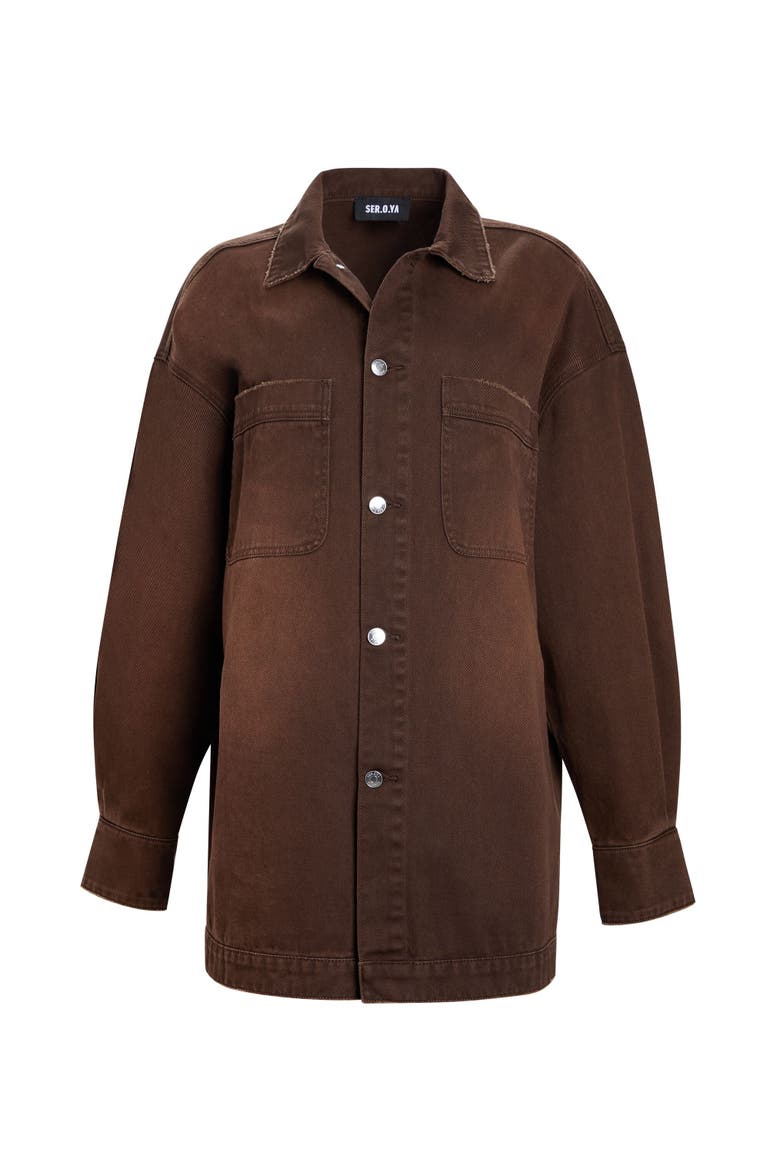 Storme Relaxed Shacket, Alternate, color, Vintage Brown