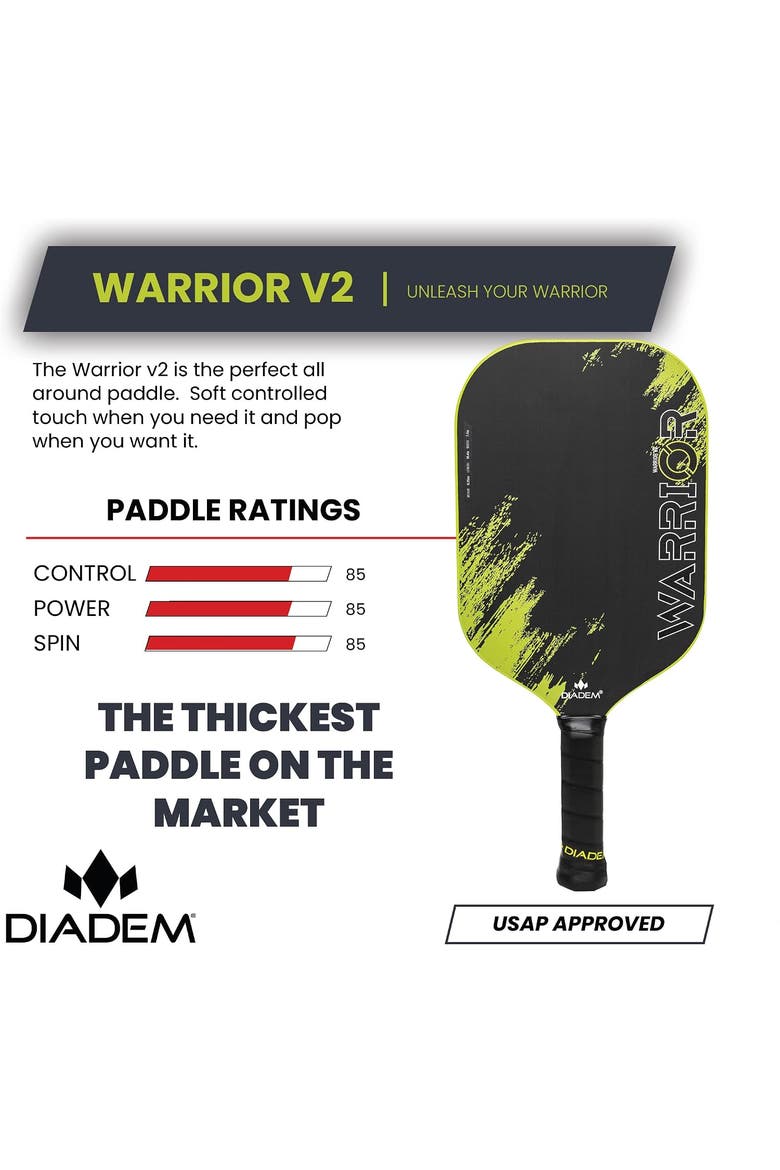 Warrior v2 Pickleball Paddle, Alternate, color, Yellow
