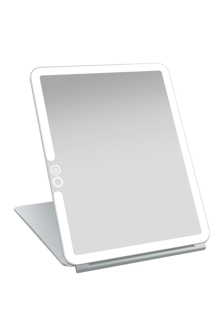 ECLIPSE Travel Mirror | LED Lighted Rechargeable Vanity Makeup Mirror, Main, color, Chalk Grey