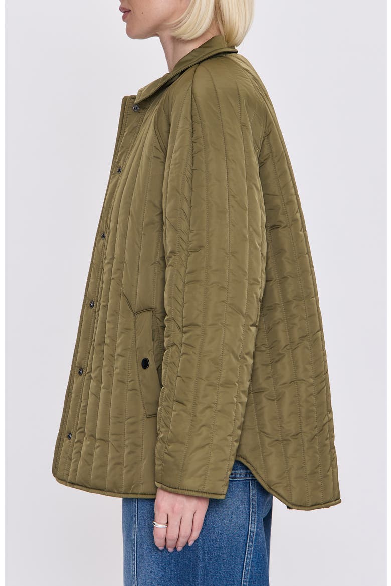 Sawyer Channel Quilted Jacket, Alternate, color, OLIVE