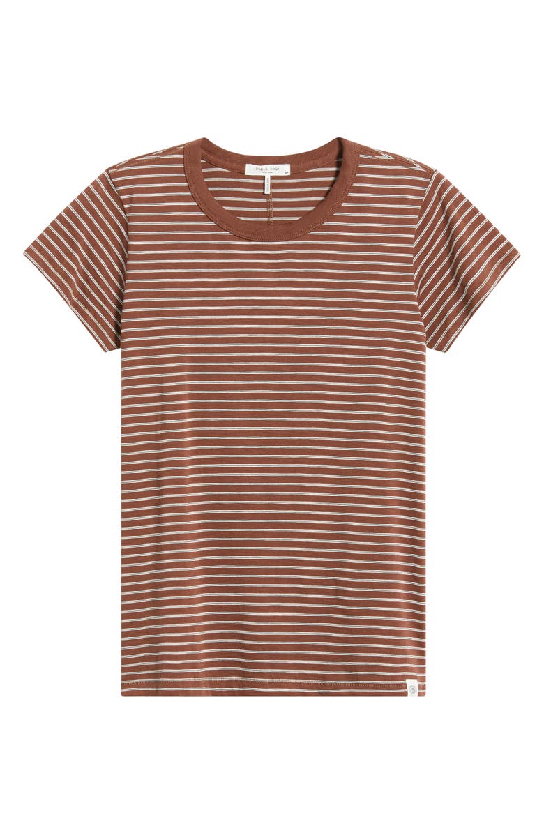 rag & bone The Slub Stripe T-Shirt, Alternate, color, Brown Multi