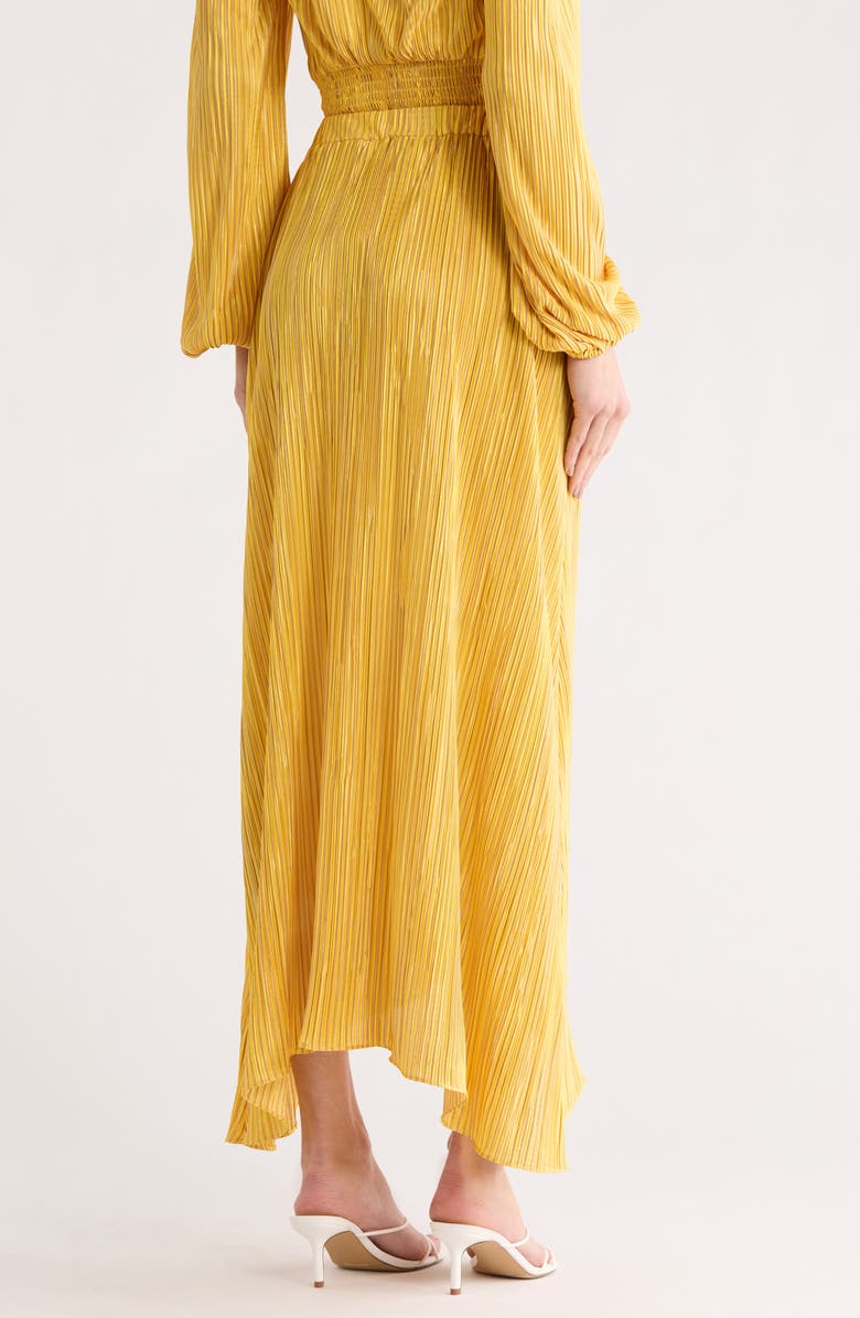 Ramy Brook Gwendolyn Stripe Maxi Skirt, Alternate, color, Daisy Yellow Pleated