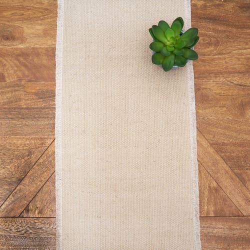 C & F Home C&f Home Fringed Sand Table Runner 14" X 72" In Nude