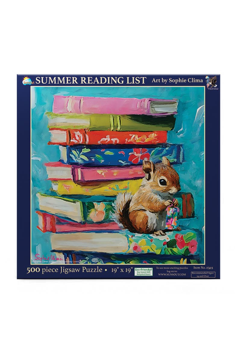 Summer Reading List 500 piece Jigsaw Puzzle for Adults, Alternate, color, Multicolor