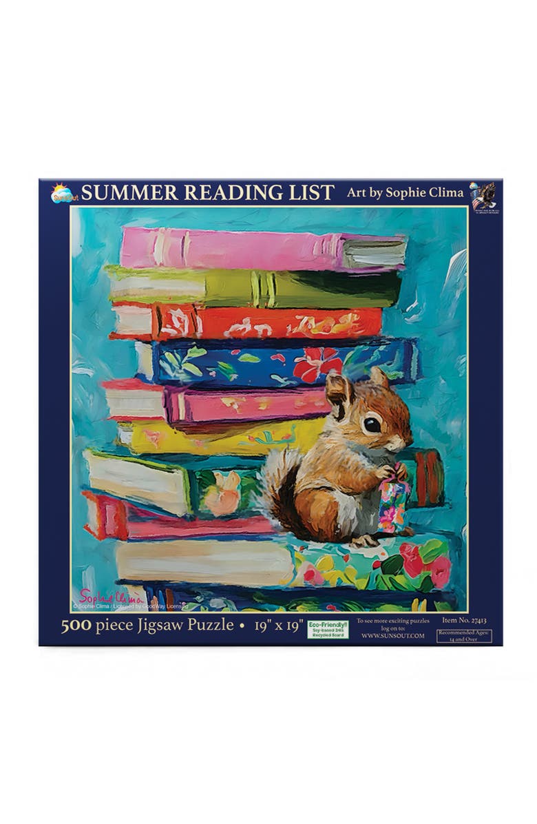 Sunsout Summer Reading List 500 piece Jigsaw Puzzle for Adults, Alternate, color, Multicolor