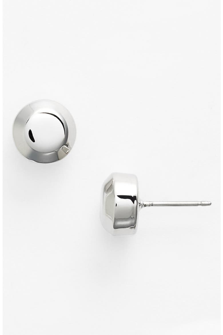 'Bolt' Stud Earrings, Main, color, SILVER