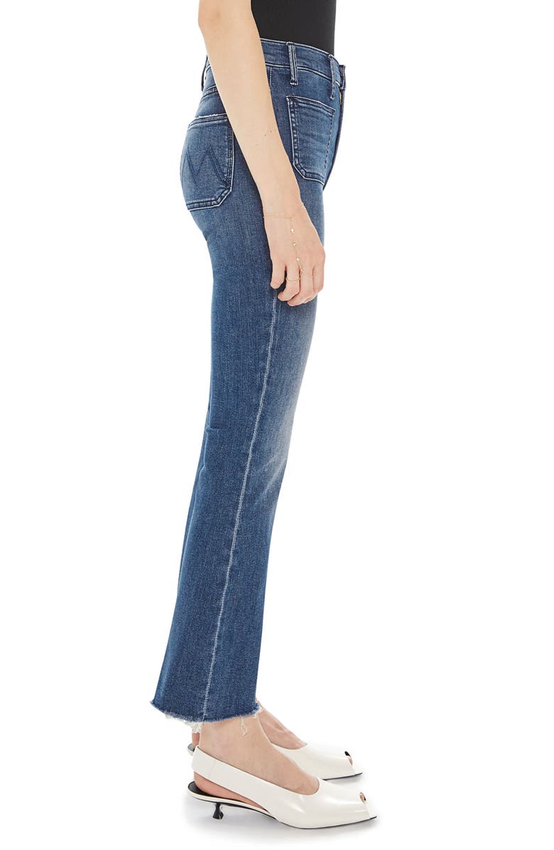 MOTHER The Hustler Patch Pocket High Waist Ankle Flare Jeans, Alternate, color,