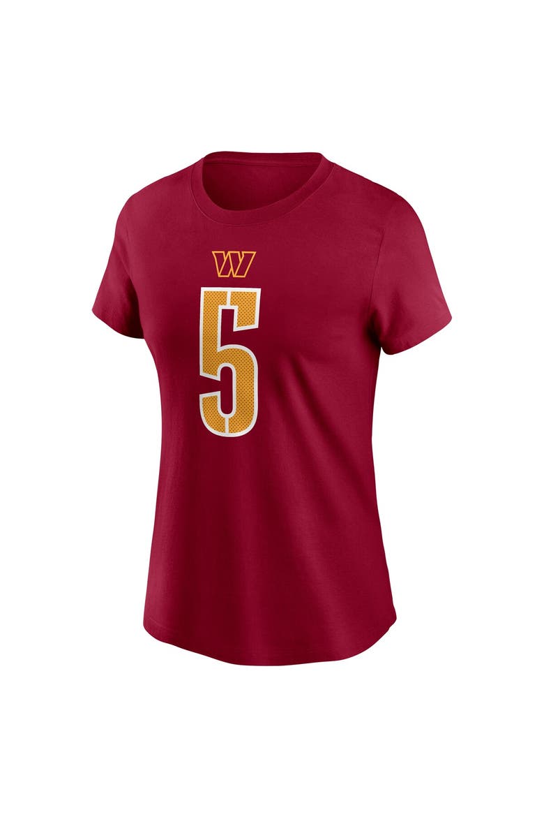 Women's Nike Jayden Daniels Burgundy Washington Commanders  Name & Number T-Shirt, Alternate, color, Burgundy