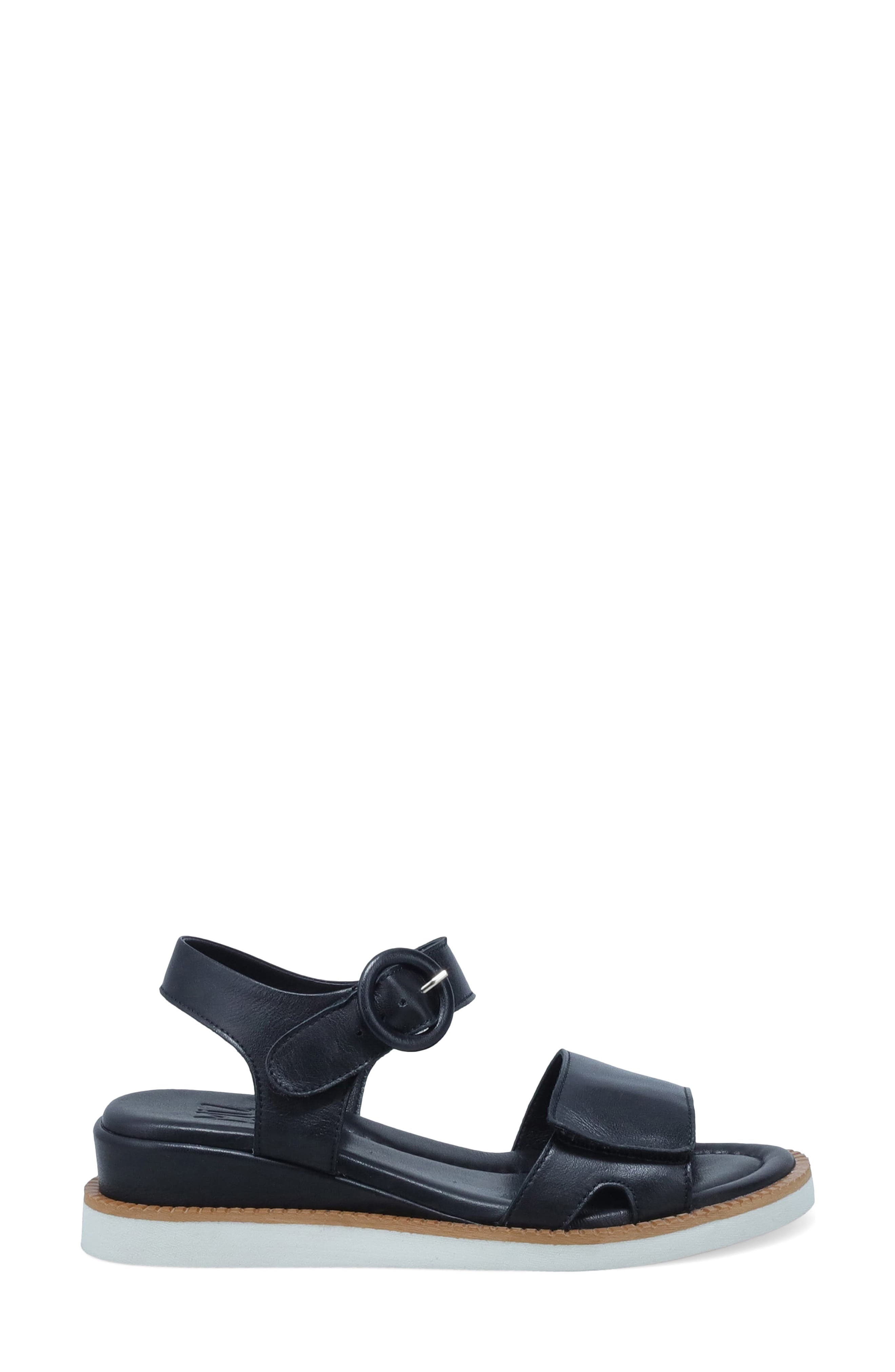 Miz Mooz Eva Ankle Strap Platform Wedge Sandal, Alternate, color, Black