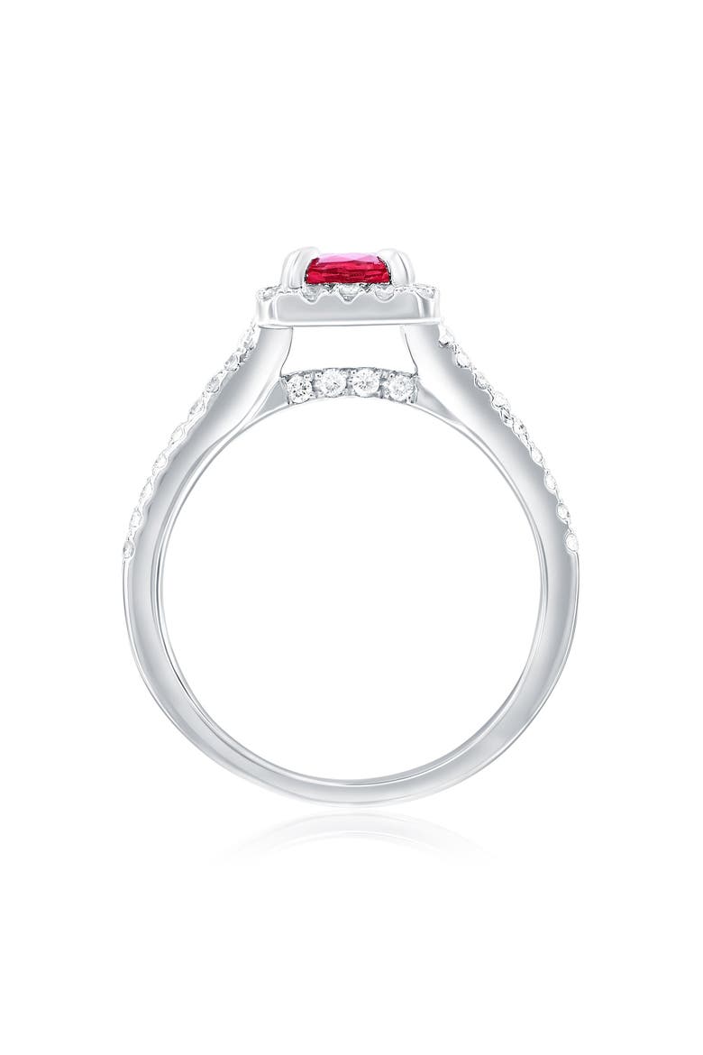 14K Gold Ruby & Diamond Ring, Alternate, color, Red